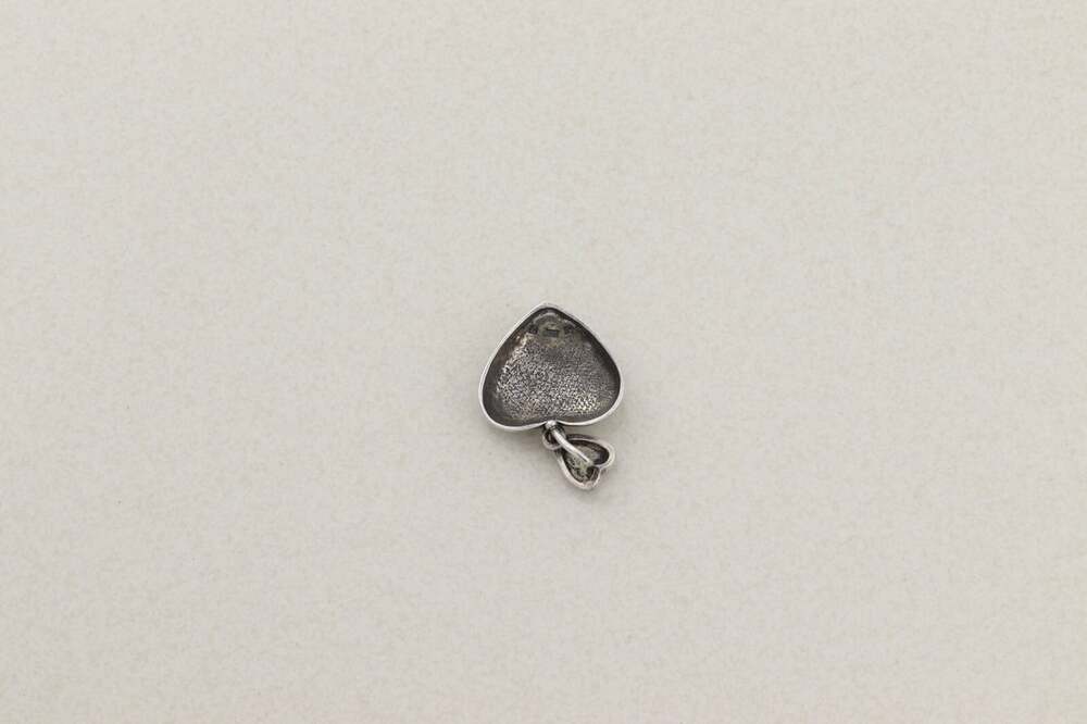 Pendant Only Sterling Silver Marcasite Heart Pendant 1" x 3/4" - Picture 6 of 6
